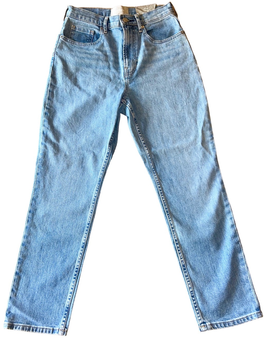 Everlane High Waist Straight Light Wash Jeans